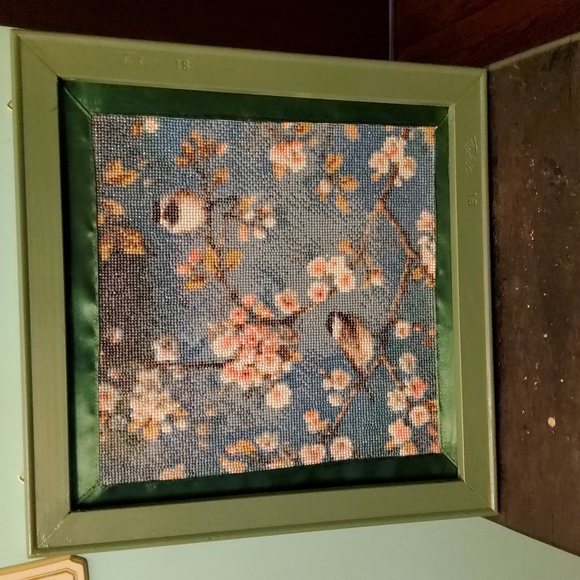 Birds and Flowers Framed Picture - Picture 1 of 6